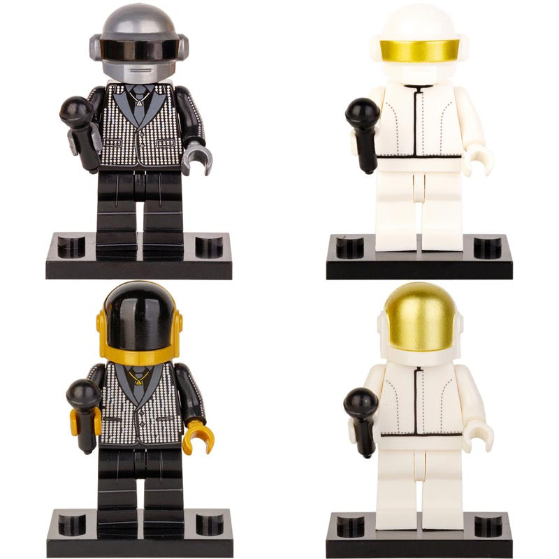 Daft Punk French Electronic Music Band Guy-Manuel de Homem-Christo Thomas Bangalter Custom Brick Compatible Minifigure Toy