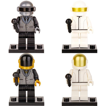 Daft Punk French Electronic Music Band Guy-Manuel de Homem-Christo Thomas Bangalter Custom Brick Compatible Minifigure Toy