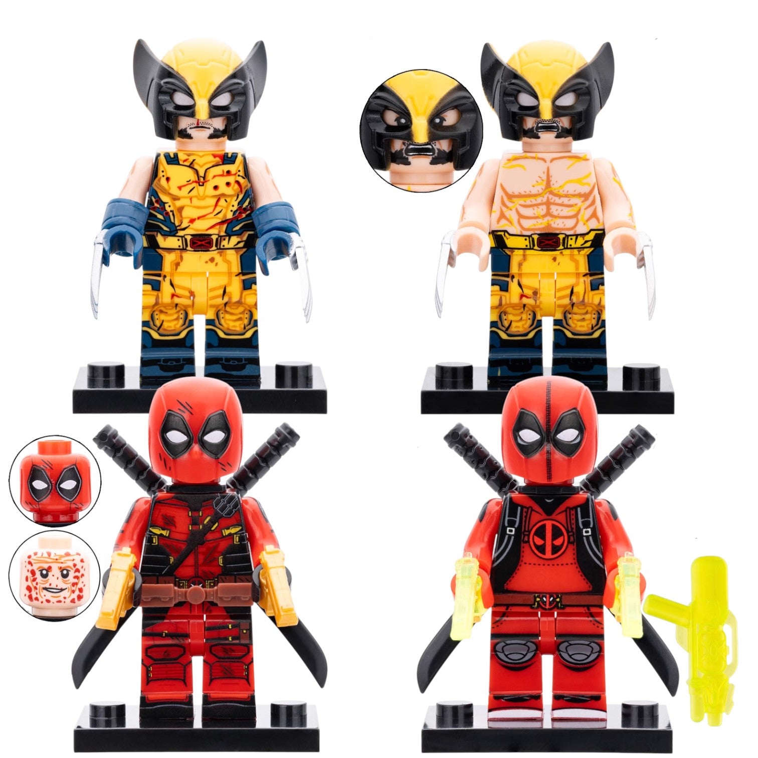 Deadpool & Wolverine (2024) Kidpool Wade Wilson Logan MCU Custom Brick Compatible Minifigure Toy