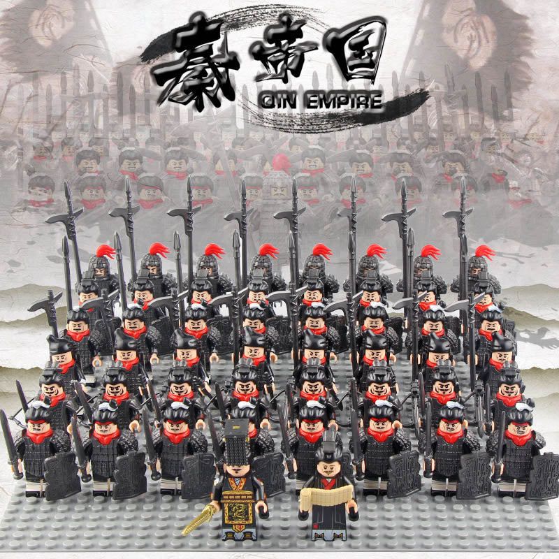 Ancient China Qin Empire Army Qin Shi Huang Imperial Guards and Court Official Custom Brick Compatible Minifigure Set 21pcs