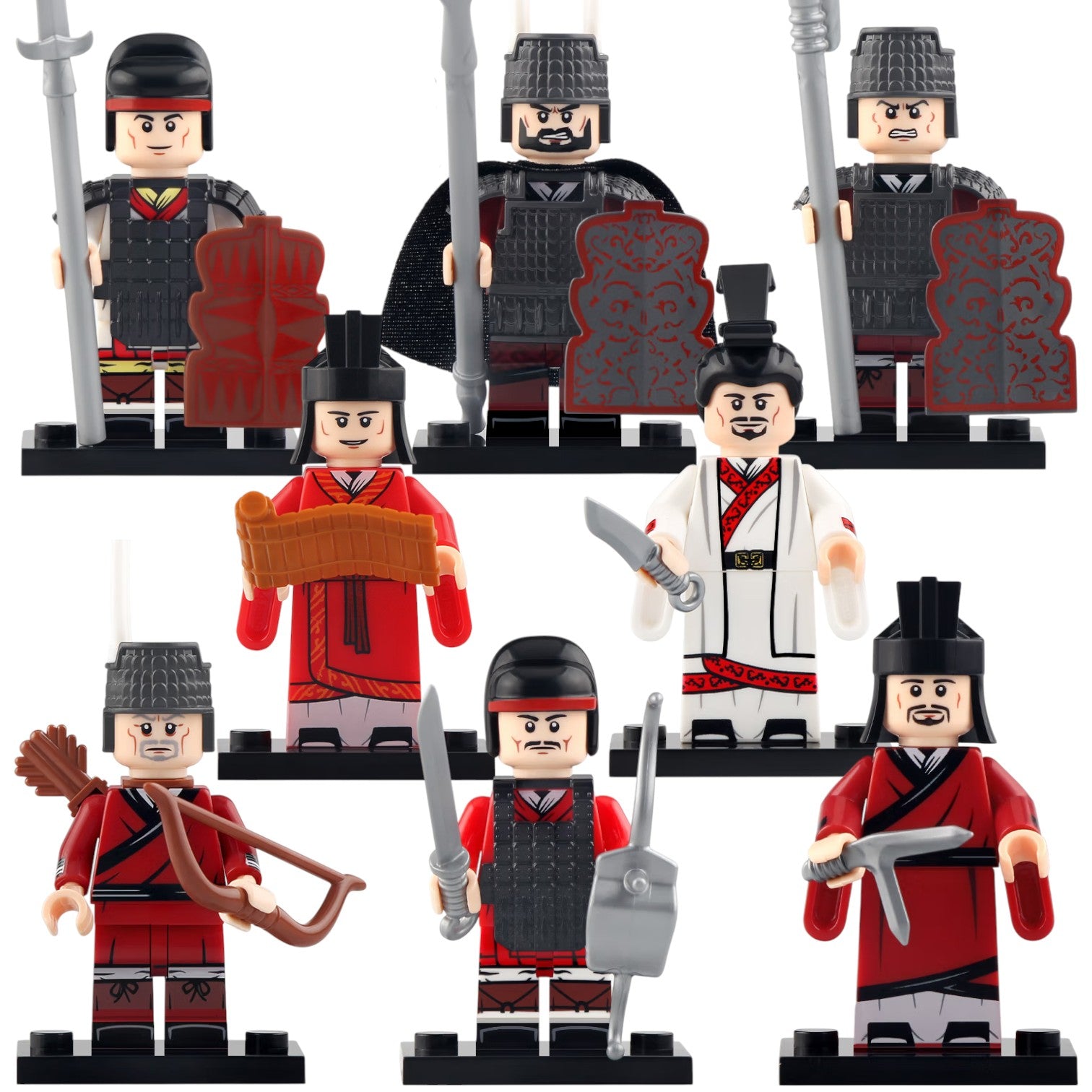Liu Bang's Soldiers Ancient Chinese Han Dynasty Warriors Custom Brick Compatible Minifigure Toy