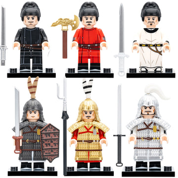 Ancient China Tang Dynasty Soldiers Bu Liang Ren Guards Li Bai Custom Brick Compatible Minifigure Toy