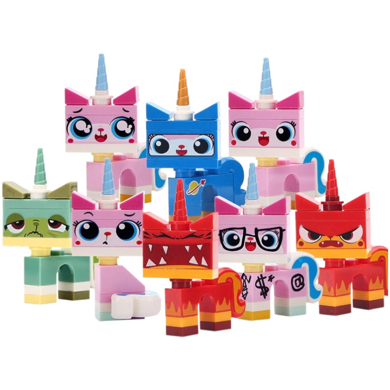 Unikitty 2014 Block Style Animated Movie Custom Brick Compatible Minifigure Toy
