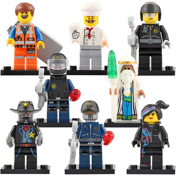 Emmet Lucy Wyldstyle Sheriff Not-a-Robot Gordon Zola Bad Cop Robo SWAT Vitruvius Animated Movie Custom Brick Compatible Minifigure Toy