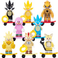 Sonic the Hedgehog Fleetway Dark Super Sonic Super Metal Sonic Hyper Knuckles Hyper Sonic Tails Shadow Silver Brick Compatible Minifigure Toy