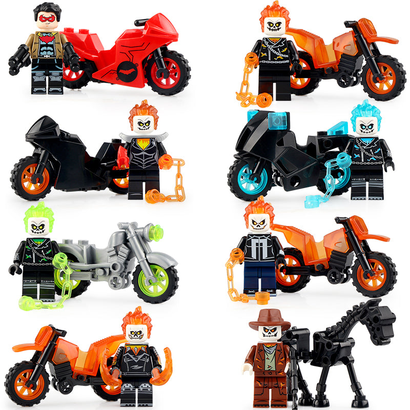 Ghost Rider Danny Ketch Alejandra Jones Robbie Reyes Vengeance Caretaker Marvel Super Heroes Custom Brick Compatible Minifigure Toy