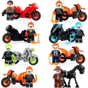 Ghost Rider Danny Ketch Alejandra Jones Robbie Reyes Vengeance Caretaker Marvel Super Heroes Custom Brick Compatible Minifigure Toy