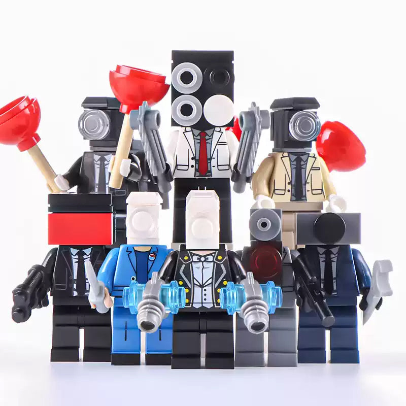 Skibidi Toilet Cameraman Speakerman TV Man Brick Compatible Minifigure Toy
