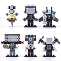 Upgraded Titan TV Man Titan Female TV Man Upgraded Titan Cameraman God TV Man Boombox Man Skibidi Toilet Brick Compatible Minifigure Toy