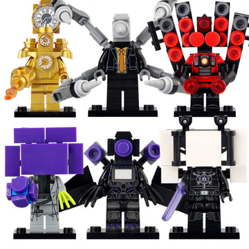 Titan Clockman Drillman Upgraded Titan Speakerman Tri-Titan Titan Computerman Upgraded Titan TV man Skibidi Toilet Brick Compatible Minifigure Toy
