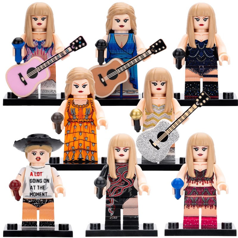 Taylor Swift Pop Superstar Era Outfits Custom Brick Compatible Minifigure Toy