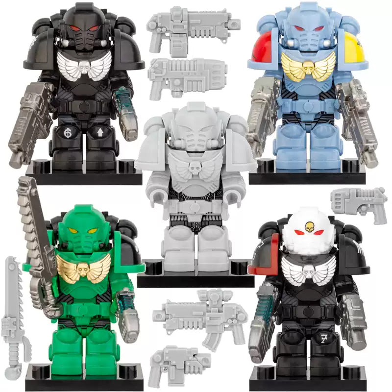 Warhammer 40K Space Marines Raven Guard Salamanders Iron Hands Space Wolves Custom Brick Compatible Minifigure Toy