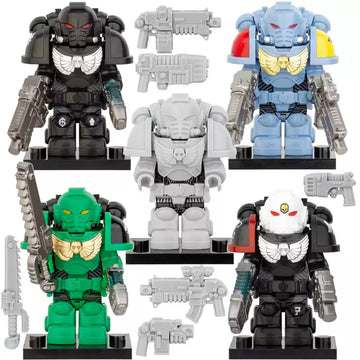 Warhammer 40K Space Marines Raven Guard Salamanders Iron Hands Space Wolves Custom Brick Compatible Minifigure Toy