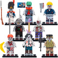 Horror Themed Zombie Collection Old Guard Crusaders Chef MZGA Rock Philosophy Quickly Zombie Soldier Custom Brick Compatible Minifigure Toy