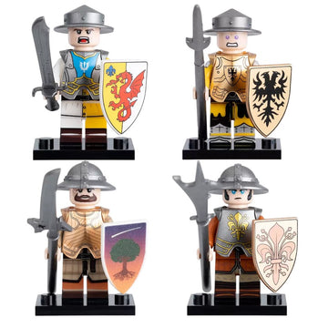 Medieval Militia Soldiers Eagle High Ninika Militia Old Fraz Custom Brick Compatible Minifigure Toy