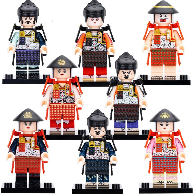 Ancient Japanese Samurai Warriors of Feudal Japan Custom Brick Compatible Minifigure Toy