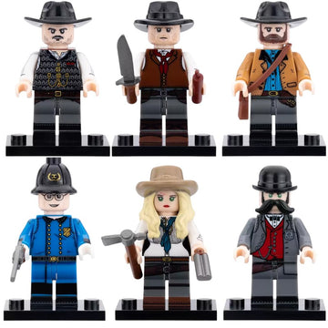 Dutch van der Linde Hosea Matthews Arthur Morgan Sadie Adler Police Pinkerton Detective Red Dead Redemption 2 Brick Compatible Minifigure Toy