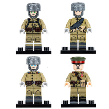 World War II USSR Army Soviet Infantry SVT-40 PPS-43 SKS Custom Brick Compatible Minifigure Toy