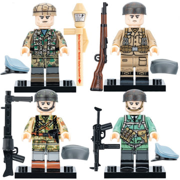 World War II German Luftwaffe Soldiers Infantry and Field Division Custom Brick Compatible Minifigure Toy
