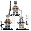 WWII German Gebirgsjaeger Mountain Troops Kar98k and MP40 Soldiers Custom Brick Compatible Minifigure Toy