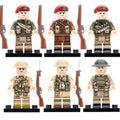 WWII British Army Soldiers Red Devils Paratroopers Airborne Troops SAS Operatives and Infantry Custom Brick Compatible Minifigure Toy