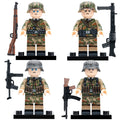 WW2 German Camouflage Soldier Kar98k MG42 MP40 STG44 Custom Brick Compatible Minifigure Toy