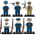 WW2 Kriegsmarine Naval Captain U Boat Commander Sailor Radio Operator Gunner Custom Brick Compatible Minifigure Toy