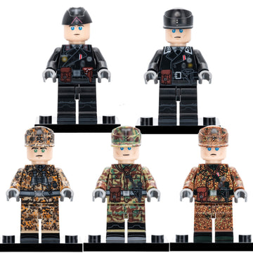 WW2 German Panzer Crew Camouflage Soldier Custom Brick Compatible Minifigure Toy