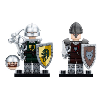 Medieval Castle Dragon Knight Wolf Knight Warriors Custom Brick Compatible Minifigure Toy