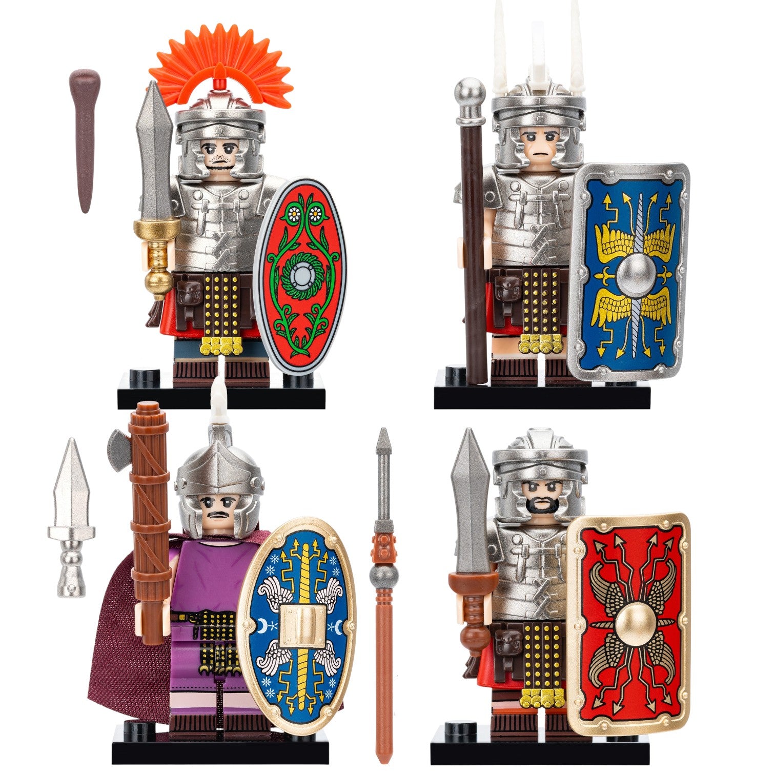 Ancient Rome Centurion Tesserarius Praetorian Guard Legionary Roman Army Custom Brick Compatible Minifigure Toy