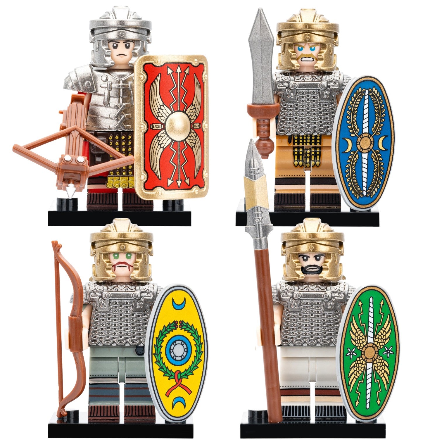 Ancient Rome Legionary Ballista Operator Roman Auxiliary Soldier Archer Spearman Gladius Custom Brick Compatible Minifigure Toy