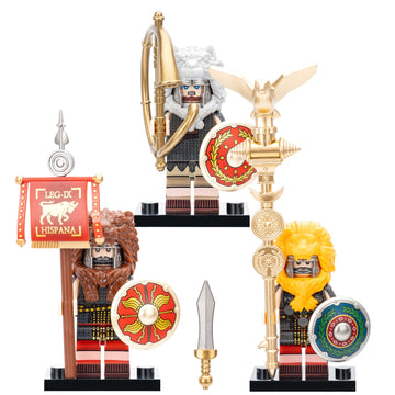Ancient Rome Legion Signifer Aquilifer Trumpeter Roman Army Standard Bearers Custom Brick Compatible Minifigure Toy