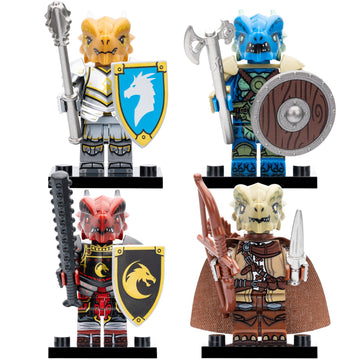 Dungeons and Dragons Dragonborn Heroes Paladin Fighter Samurai Ranger Custom Brick Compatible Minifigure Toy