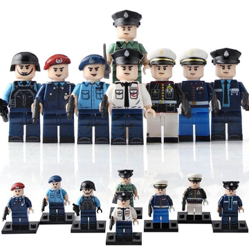 Hong Kong Law Enforcement Military Forces Custom Brick Compatible Minifigure Toy