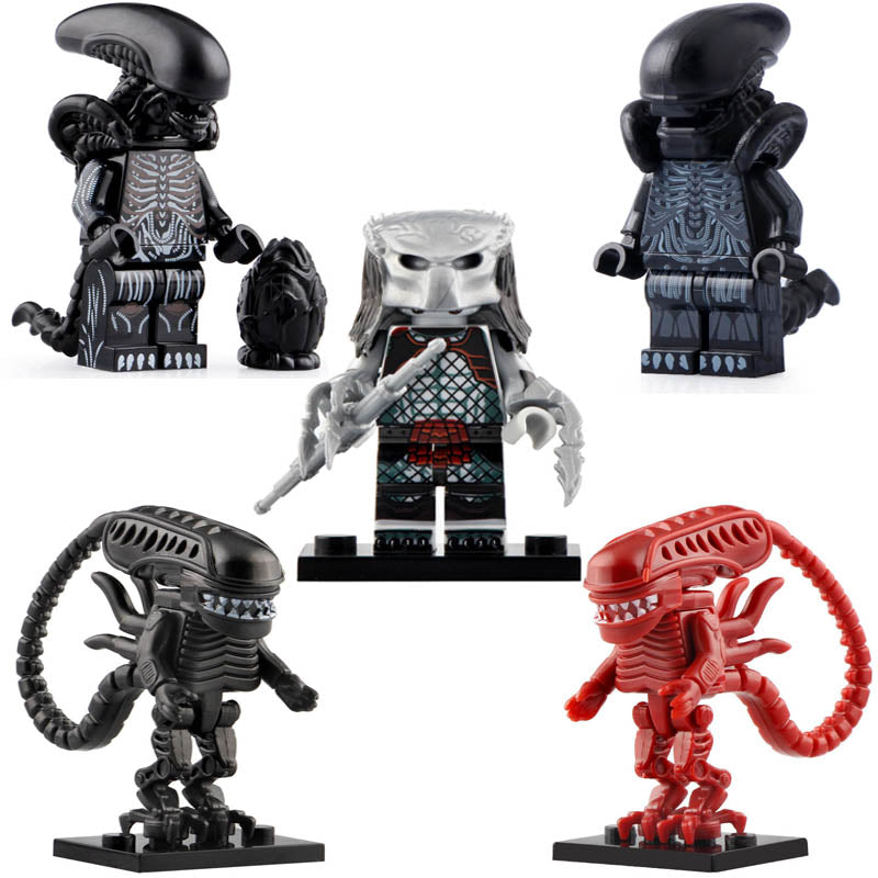 Xenomorph Predator Alien Hunter Horror Series Custom Brick Compatible Minifigure Toy