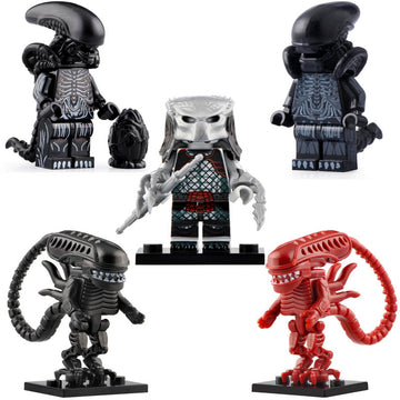 Xenomorph Predator Alien Hunter Horror Series Custom Brick Compatible Minifigure Toy