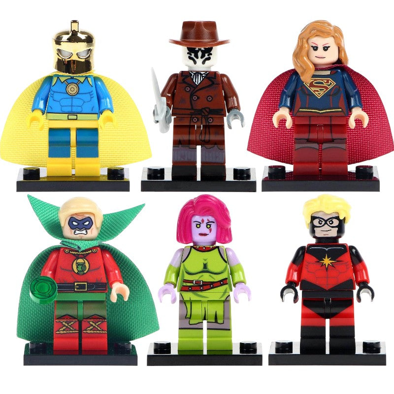 Dr Fate Supergirl Green Lantern Captain Marvel DC Super Heroes Custom Brick Compatible Minifigure Toy