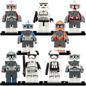 Captain Rex Commander Fox Wolfpack Clone Trooper Bomb Squad Trooper First Order Stormtrooper Star Wars The Clone Wars Brick Compatible Minifigure Toy