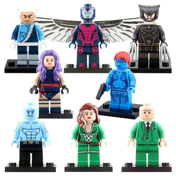 Wolverine Rogue Professor X Archangel X-Men Universe Super Heroes Custom Brick Based Minifigure Toy