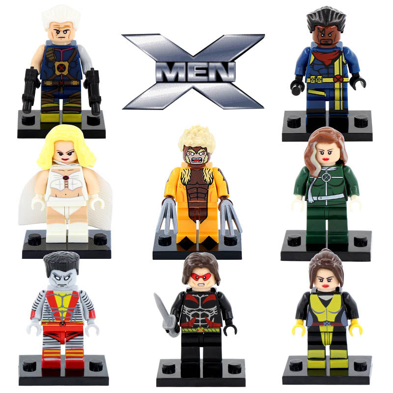 Rogue Warpath Colossus Cable Emma Frost Minifigure X-Men Super Heroes Custom Brick Compatible Minifigure Toy