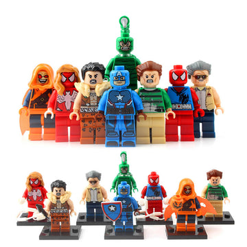 Hydra Captain America Kraven the Hunter Sandman Marvel Super Heroes Custom Brick-Based Minifigure Toy