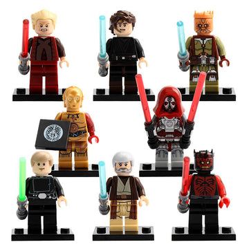Luke Skywalker Obi-Wan Kenobi Darth Marr Darth Maul Kao Cen Darach Chancelor Palpatine C-3PO Star Wars CustomBrick Compatible Minifigure Toy
