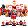 Santa Claus Mrs Claus Yoda Darth Vader C-3PO Deadpool Joker Harley Quinn Christmas Themed Custom Brick Based Minifigure Toy