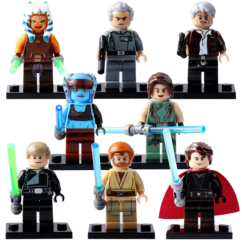 Han Solo Grand Moff Tarkin Anakin Skywalker Obi-Wan Kenobi Aayla Secura Ahsoka Tano Satele Shan Star Wars Brick Compatible Minifigure Toy