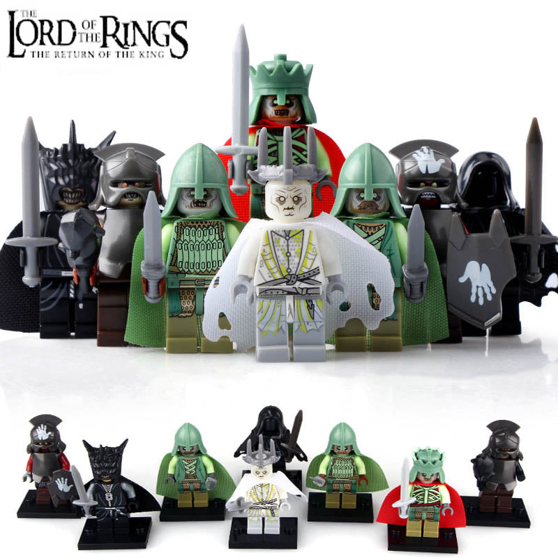 Mouth of Sauron Witch-King Ringwraith Uruk-Hai Mordor Orc King of the Dead Soldier of the Dead Lord of the Rings Brick Compatible Minifigure Toy