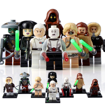 Luke Skywalker Qui-Gon Jinn Admiral Yularen Asajj Ventress Luminara Unduli Embo Jawa Star Wars Custom Brick Compatible Minifigure Toy