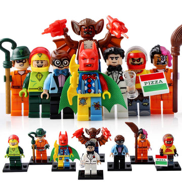 Tears of a Batman Dick Grayson Riddler Scarecrow Bruce Wayne Kite Man Man-Bat Two-Face Batman Movie Inspired Custom Brick Compatible Minifigure Toy