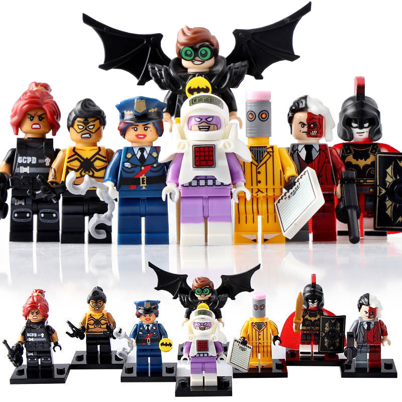 Two-Face Baturion Winged Avenger Barbara Gordon Eraser Calculator Tarantula Batman Movie Inspired Custom Brick Compatible Minifigure Toy