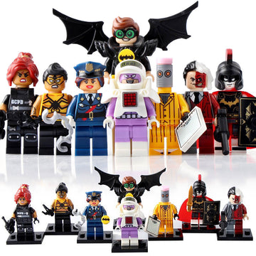 Two-Face Baturion Winged Avenger Barbara Gordon Eraser Calculator Tarantula Batman Movie Inspired Custom Brick Compatible Minifigure Toy