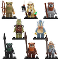 Star Wars Return of the Jedi (1983) Ewok Warrior Wicket Logray Chief Chirpa Teebo Tokkat Gamorrean Guard Watto Custom Brick Compatible Minifigure Toy